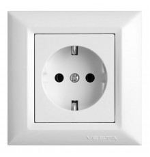 Розетка 2P+E Vesta-Electric Roma белый FRZ00010101BEL