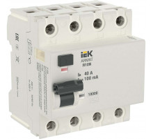 ARMAT Выключатель дифференциального тока R10N 4P 40А 100мА тип AC IEK AR-R10N-4-040C100