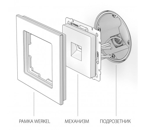 Розетка Ethernet RJ-45 Werkel слоновая кость W1181003 4690389155857