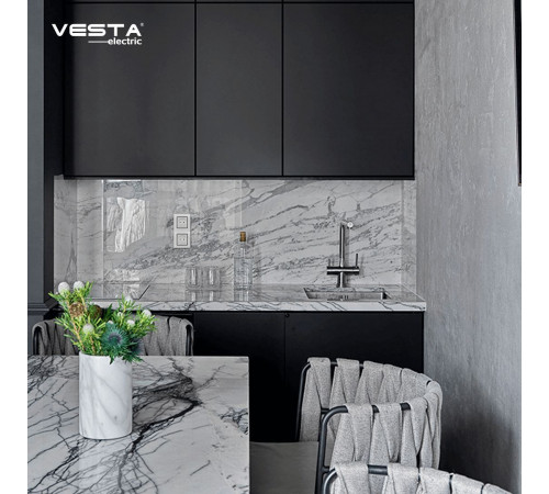 Рамка 2-постовая Vesta-Electric Exclusive Silver Metallic серебро FRM050205SER