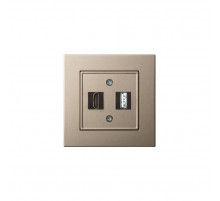 Розетка HDMI/USB Liregus Epsilon шампань 28-3243