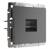 Розетка Ethernet RJ-45 Werkel графит рифленый W1181004 4690389158674