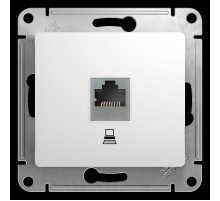 Розетка компьютерная RJ45 Schneider Electric Glossa 5e кат UTP белая GSL000181K