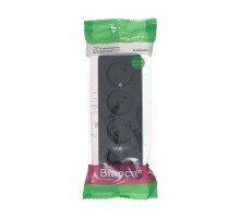 Розетка четырехместная 2К Schneider Electric Blanca 16A 250V антрацит BLNRA000416