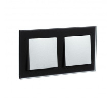 Рамка 2-постовая Schneider Electric AtlasDesign Nature черная ATN331002